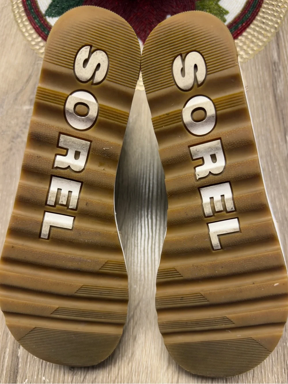 SOREL Cameron Tan Leather Flatform Wedge Ankle Strap Sandals Size 9.5